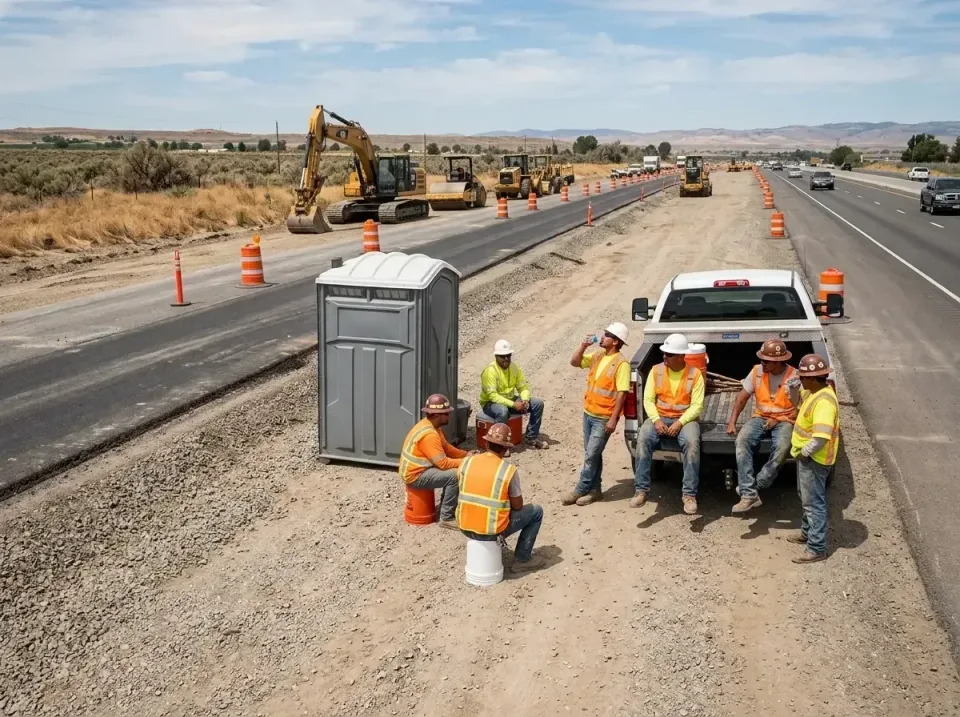highway-road-construction-crew-007 — frequently asked questions, Porta Potty and Restroom Rentals in Wilsonville, OR